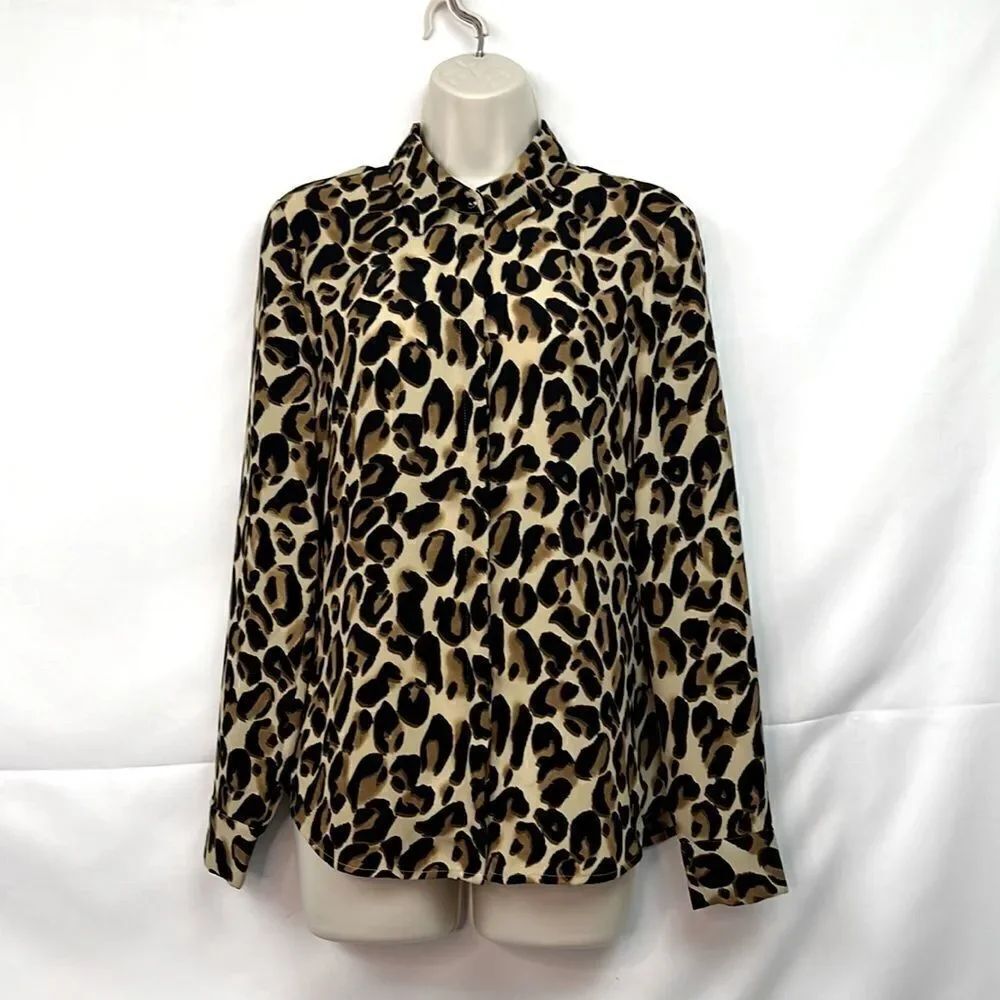 Scotch and Soda La Bande Maison Animal Print blouse size small NWOT